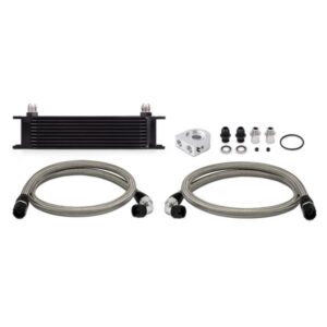 Universal 10 Row Oil Cooler Kit, Black