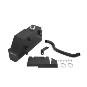 Aluminum Degas Tank, fits Ford 6.7L Powerstroke 2011-2019, Micro-Wrinkle Black