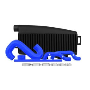 Subaru WRX/STI Perf. Top-Mount Intercooler Kit (black w/ blue pipes), 2002-2007