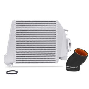 Subaru WRX 2008-2014 Top-Mount Intercooler Silver Cooler, Black Hoses
