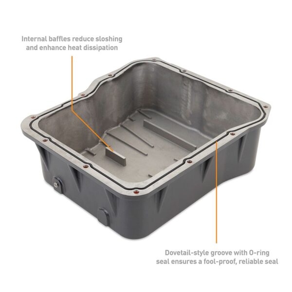 Aluminum Transmission Pan, fits Chevy/GMC 6.6L Duramax 2001-2019