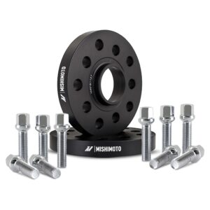 Wheel Spacers, 5x100 / 5x112, 57.1 Center Bore, M14x1.5, 15mm Thick, Black