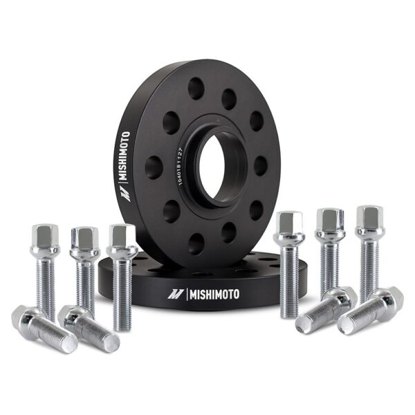 Wheel Spacers, 5x100 / 5x112, 57.1 Center Bore, M14x1.5, 20mm Thick, Black