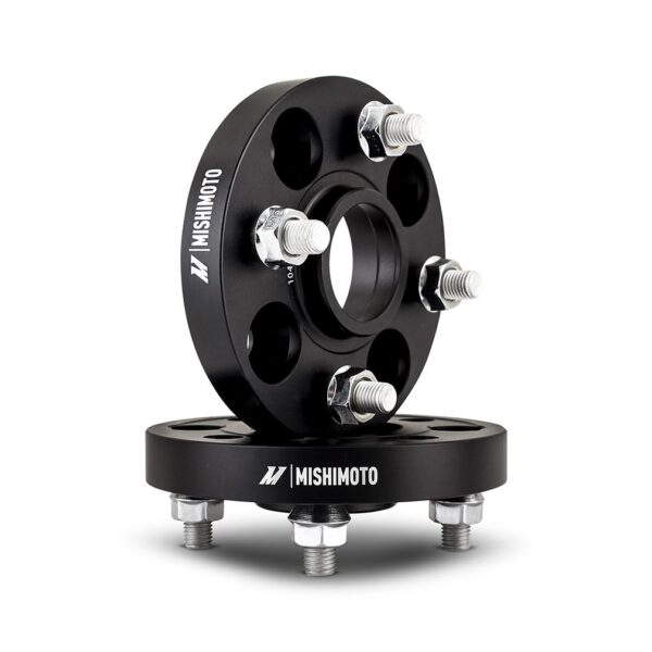 Wheel Spacers, 4x100, 56.1 Center Bore, M12x1.5, 25mm Thick, Black