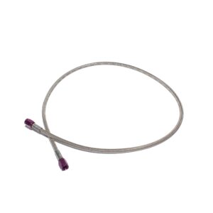 2' (ft) Long -3AN Braided Hose with Purple Ends