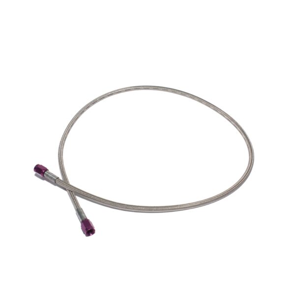 2' (ft) Long -3AN Braided Hose with Purple Ends