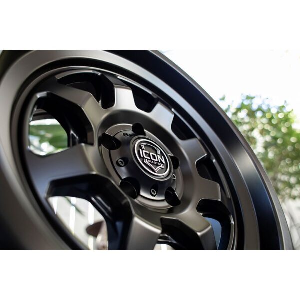 ICON Alloys Nuevo, Satin Black, 17 x 8.5 / 6 x 135, 6mm Offset, 5" BS