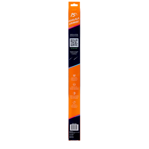 15" 410mm Orange Silicone Shadeblade Wiper Blade