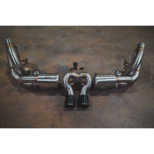 Porsche GT3 991 Valved Sport Exhaust System Brushed Stainless Finish