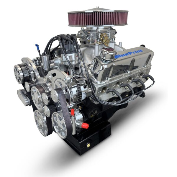 BluePrint Engines Ford Small Block Compatible Pro Series 427 C.I. Deluxe Dressed - Front Sump Oil Pan - Polished Pulley Kit - Carbureted