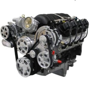 BluePrint Engines GM LS Compatible 376 c.i. Pro Series Engine - GM Plastic Intake - Deluxe Dressed - Polished Pulley Kit - Holley Terminator X EFI System