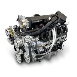 BluePrint Engines GM LS Compatible 376 c.i. Pro Series Engine - BPE Fabbed Aluminum Intake - Deluxe Dressed - Polished Pulley Kit - BluePrint Engines Calibrated ECU