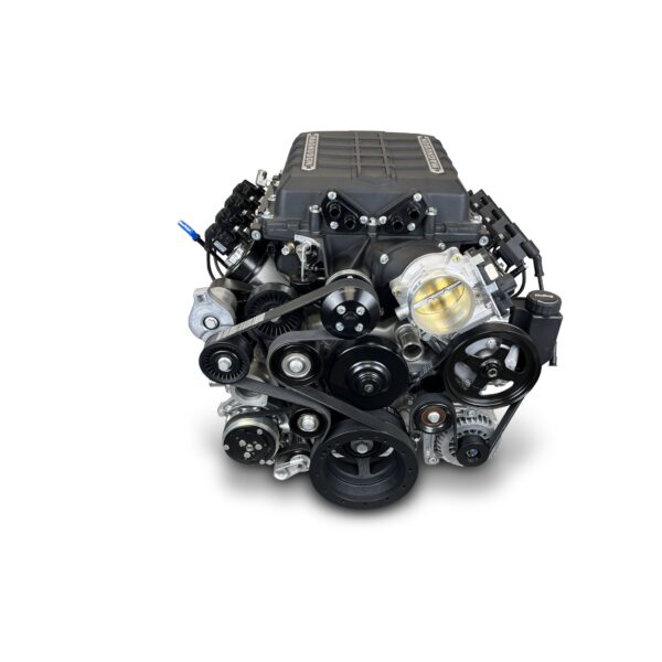 BluePrint Engines GM LS Compatible 376 c.i. Pro Series Engine - Magnuson TVS2650 - Deluxe Dressed - Black Pulley Kit - Holley Terminator X EFI System