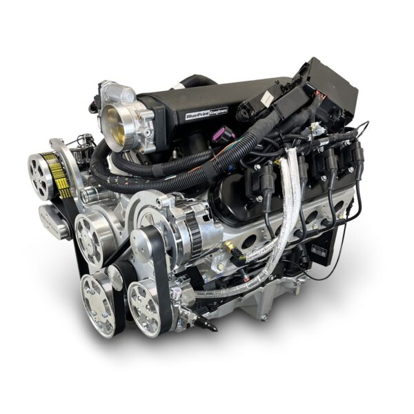 BluePrint Engines GM LS Compatible 427 c.i. Pro Series Engine - Fabbed Aluminum Intake - Deluxe Dressed - Polished Pulley Kit - BluePrint Engines Calibrated ECU