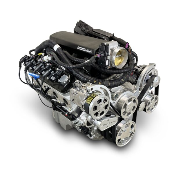 BluePrint Engines GM LS Compatible 427 c.i. Pro Series Engine - Fabbed Aluminum Intake - Deluxe Dressed - Polished Pulley Kit - BluePrint Engines Calibrated ECU