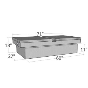 GXTX - RB114GW - Gull Wing Lid Comm. Class Full Size - Xtra Wide