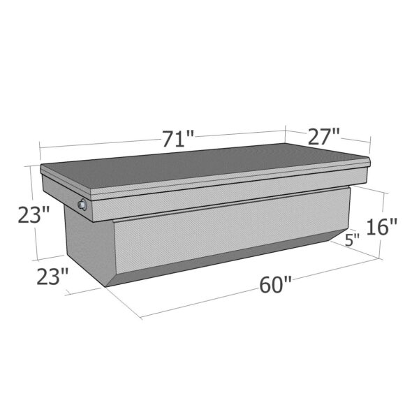 GXTX - RB120FL-BT - Full Lid Comm. Class Full Size XOver - Xtra Deep / Xtra Wide w/ slant - Black Texture Coat