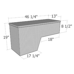 GXTX - RB162 - 46inch Pork Chop Driver Side Wide Commerical Class