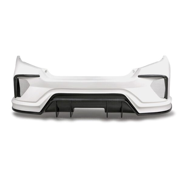 Seibon Carbon, RB16HDCV4-TT-GF, TT-style fiberglass/carbon fiber rear bumper for 2016-2020 Honda Civic 4 Dr