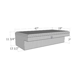 GXTX - RB180-1 - 47inch Low Profile LoSider Sid Rail Box Comm. Class