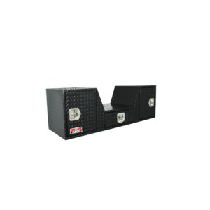 GXTX - RB257D-BT - 57inch inchVinch Shape Goose Neck / Fifth Wheel Tailgate Box - Black Texture Coat