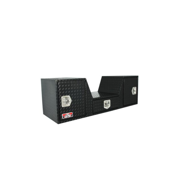 GXTX - RB257D-BT - 57inch inchVinch Shape Goose Neck / Fifth Wheel Tailgate Box - Black Texture Coat