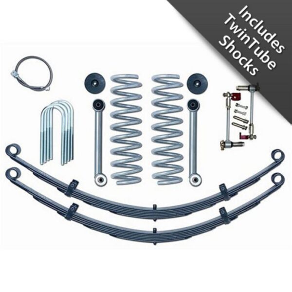 3.5 in. Super-Flex Short Arm Lift Kit w. Rear Leaf Springs And Twin Tube Shocks