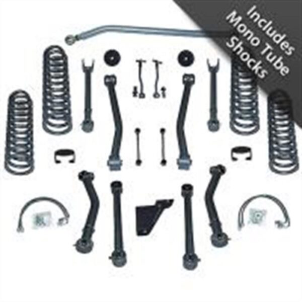Super-Flex Adjustable Short Arm Kit JK 4Dr 4.5" (No Shocks)