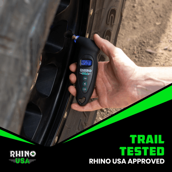 RHINO USA DIGITAL TIRE PRESSURE GAUGE 150 PSI (BLACK)