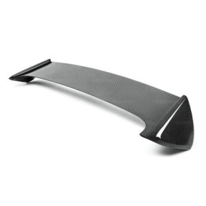 Seibon Carbon, RS0809SBIMP-STI, STI-style carbon fiber rear spoiler for 2008-2014 Subaru WRX/STi HB, with cut-out for factory brake light