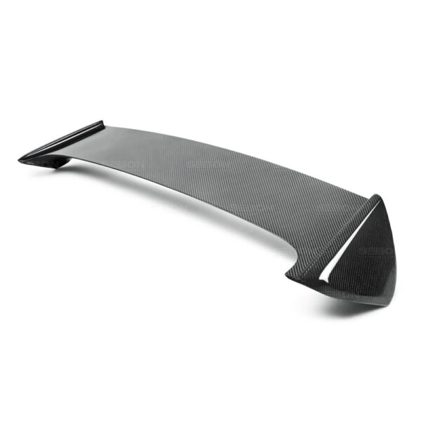 Seibon Carbon, RS0809SBIMP-STI, STI-style carbon fiber rear spoiler for 2008-2014 Subaru WRX/STi HB, with cut-out for factory brake light