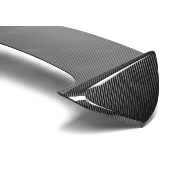 Seibon Carbon, RS0809SBIMP-STI, STI-style carbon fiber rear spoiler for 2008-2014 Subaru WRX/STi HB, with cut-out for factory brake light