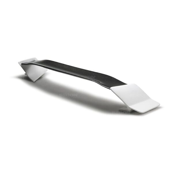 Seibon Carbon, RS16HDCV4-TT-GF, TT-style fiberglass rear spoiler with carbon fiber center for 2016-2020 Honda Civic 4 Dr