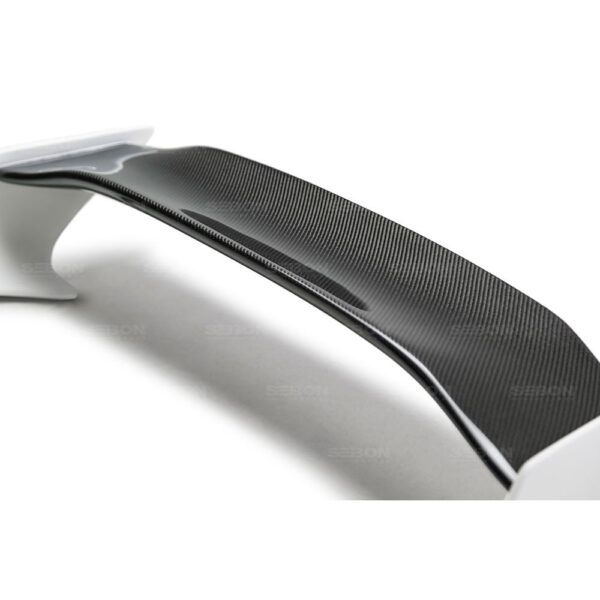 Seibon Carbon, RS16HDCV4-TT-GF, TT-style fiberglass rear spoiler with carbon fiber center for 2016-2020 Honda Civic 4 Dr