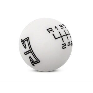 RTR White Shift Knob - Black Engraving (15-23 GT, EcoBoost, V6)