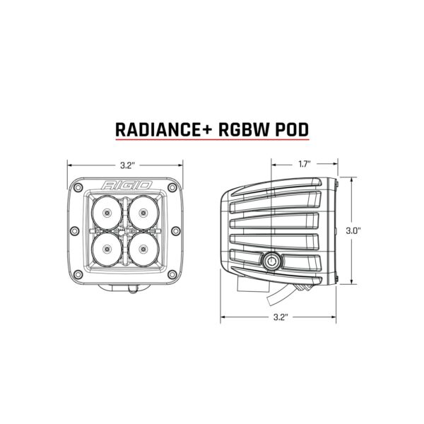 Radiance+ Pod RGBW,  Pair