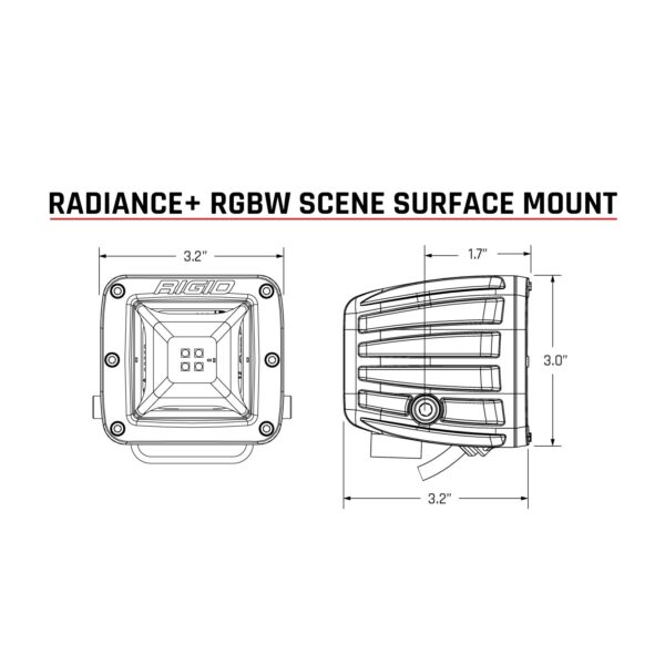 Radiance+ Scene RGBW Surface Mount,  Pair