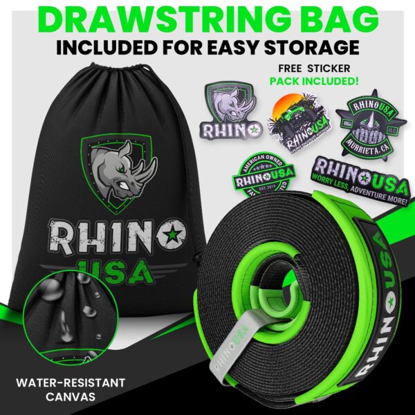 RHINO USA RECOVERY TREE SAVER STRAP 4INX10FT (GREEN)