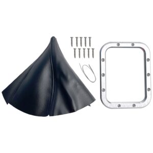 SST Shifter Boot Kit Black Naugahyde Boot with Brushed Aluminum Trim Ring