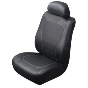 Engineered Leather - Tristan - Universal Fit Bucket Seat Cover Black Each