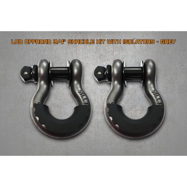 LoD Offroad 3/4 in. Shackle Kit with Isolators - Grey