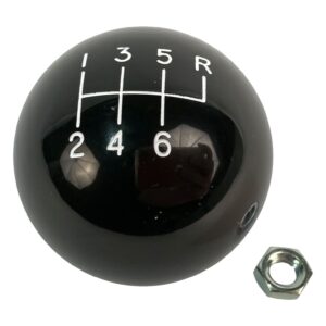 Classic Style Shift Knob: 6 speed: 3/8-16 w/locknut: White