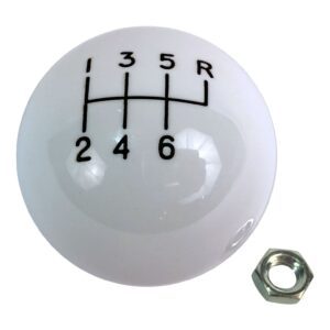 Classic Style Shift Knob: 6 speed: 3/8-16 w/locknut: Black