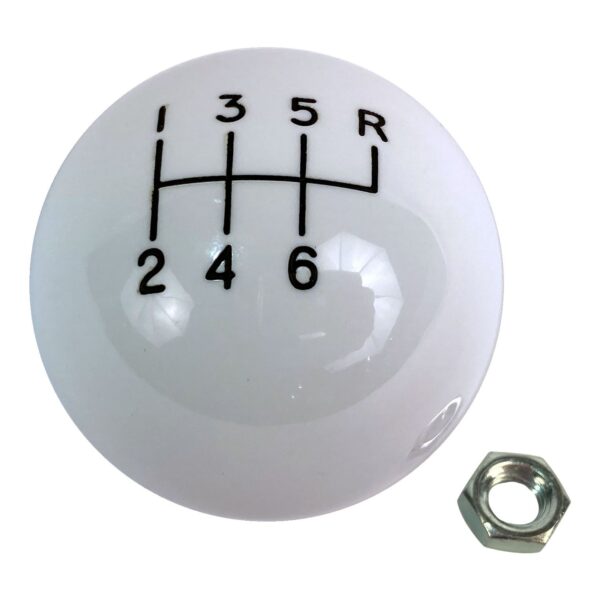 Classic Style Shift Knob: 6 speed: 3/8-16 w/locknut: Black