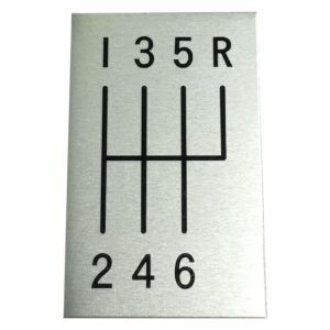 6 Speed Shift Pattern Plate: Corvette: 1963-1967