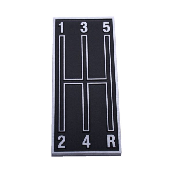 5 Speed Shift Pattern Plate: 1968-69 Camaro: w/console: OE look and quality