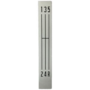 5 Speed Shift Pattern Plate: 1965-67 Chevy II/Nova