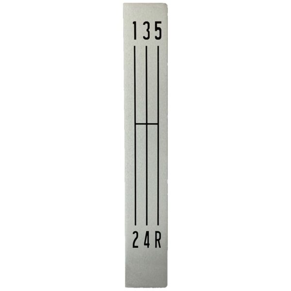 5 Speed Shift Pattern Plate: 1965-67 Chevy II/Nova