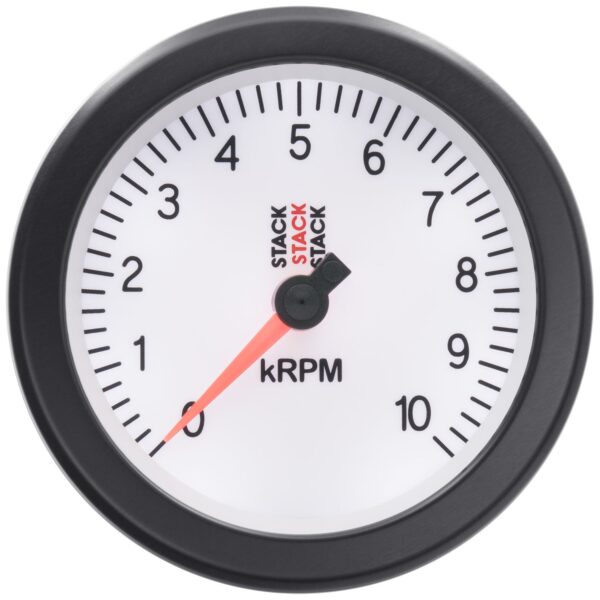 TACHOMETER, SPORT, 88MM, WHITE, 0-10K RPM