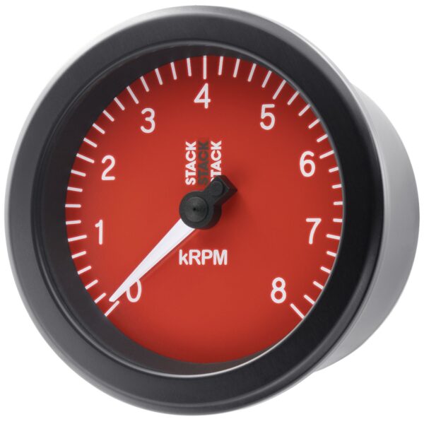 TACHOMETER, SPORT, 88MM, RED, 0-8K RPM